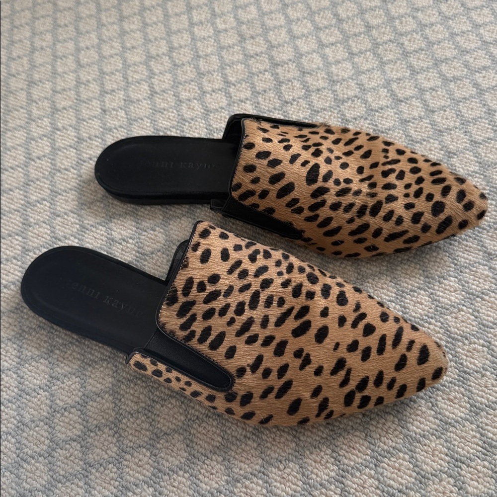 Jenni Kayne Cheetah Pony Hair Mule - size 8